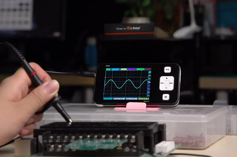 Мини DS211 ЖК-цифровой портативный осциллограф карманный размер для хранения осциллограф 8 Мб для хранения памяти
