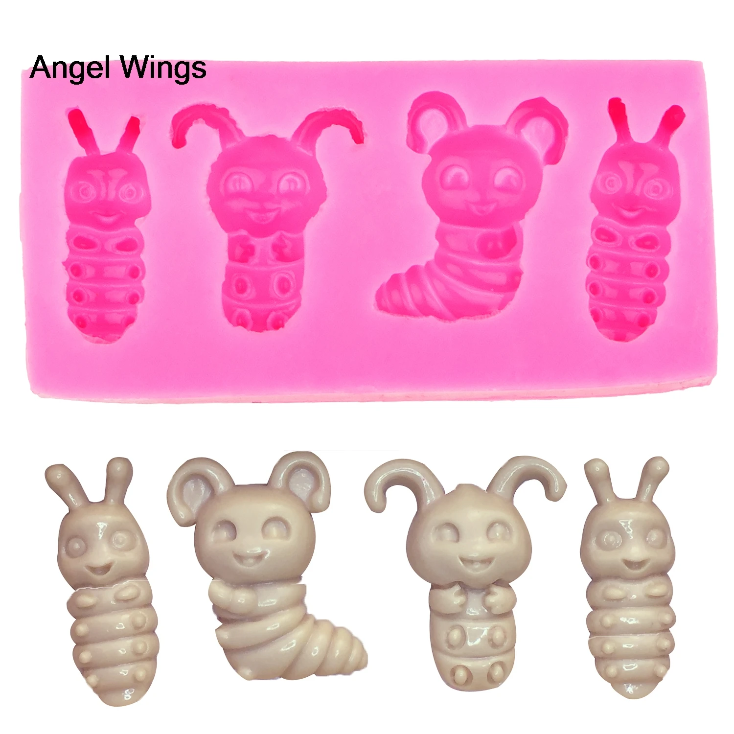 

Angel Wings Food grade 3D fondant cake silicone mold Insect shaped Reverse forming polymer clay chocolate decoration tools F1105