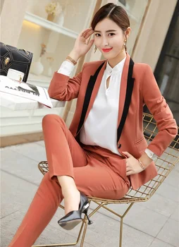 

Fashion Styles Formal Uniform Designs Women Business Suits 2019 Spring Autumn Ladies Office Work Wear Professional Pants Suits