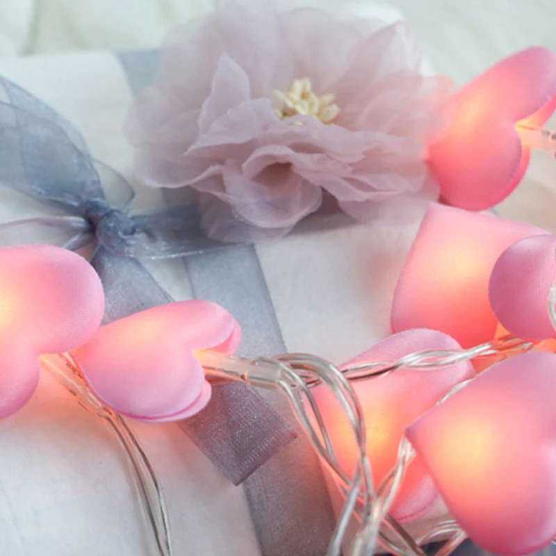 3M 20Pcs LED Romantic Heart String Light Christmas Flasher Fairy Lights