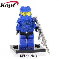 20 шт. KF544 Halo Spartan Solider строительные блоки воин с настоящим металлическим оружием фигурки кирпичи экшн Для детей Подарочные игрушки