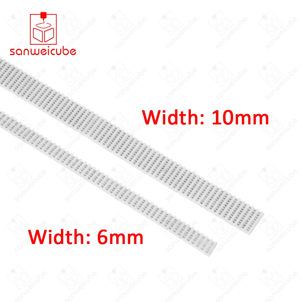 

2M 3D Printer Accessories 2GT-6MM 10MM PU with steel core GT2 Open Timing Belt Width 6mm 10mm for RepRap Mendel Rostock CNC