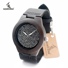 Nouvelle Marque De Luxe BOBO BIRD Femmes Bois Montre Strass Hommes Femmes Filles Bracelet Montre-Bracelet Relogio feminino