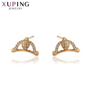 

Xuping Minimalist Jewelry Studs Earrings Gold Color Plated for Women Girls Thanksgiving Christmas Gifts 25712