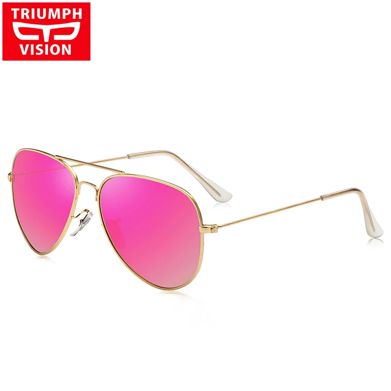 Triumph Vision, 8 цветов, зеркальные линзы, поляризационные женские очки пилота, солнцезащитные очки, Оттенки для женщин, металлический, полный обод, светильник