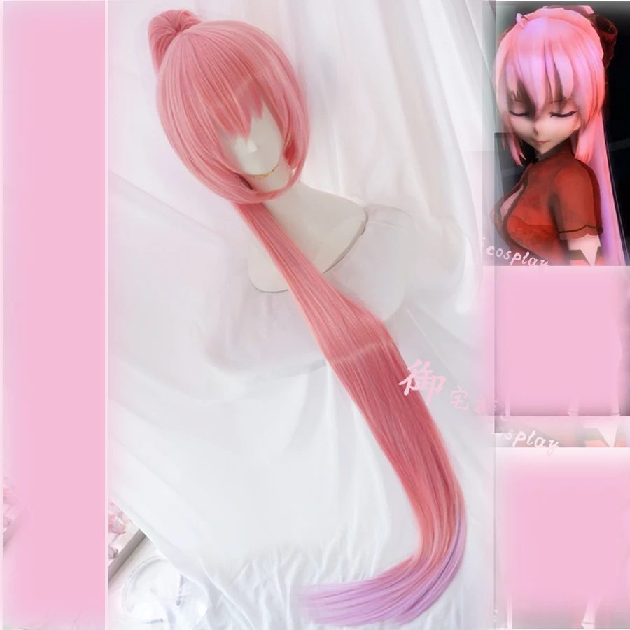 VOCALOID Hatsune певица лука прямой хвост аниме show Косплэй парик градиент Цвет