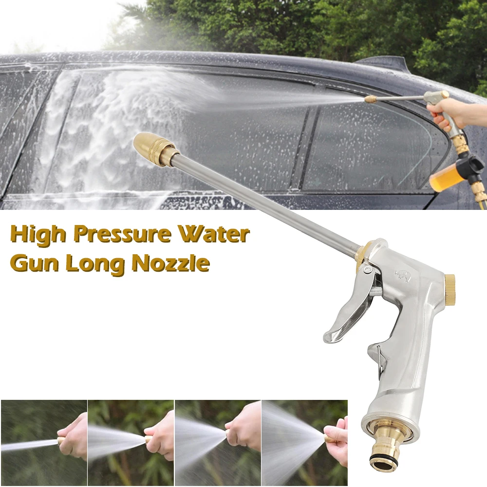 US High Pressure Power Gun Water Spray Garden Hose Nozzle Car Clean Washer Tool 