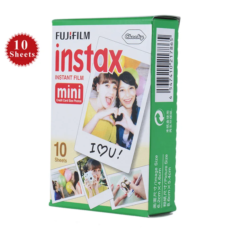 Белая пленка для Fuji Instax Мини 9 Вт, 30 Вт, 40/50/60/70/80/100 листов Белый Красочные Fuji Instant Фотобумага для ЖК-дисплея с подсветкой Fujifilm Instax Mini8/9/фотоаппаратов моментальной печати 7 s/25/90