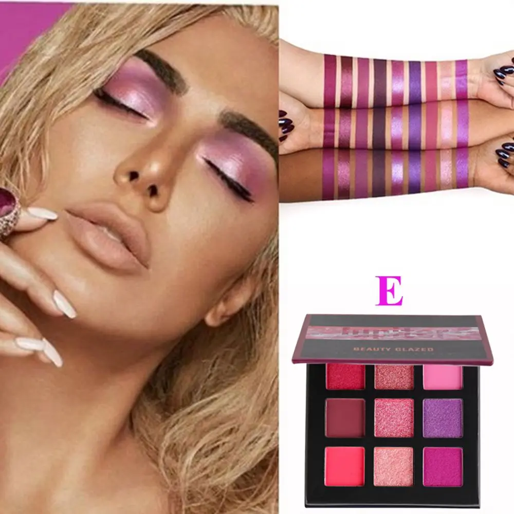 

New Arrival 9 Color Eyeshadow Palette Matte Nude Eyeshadow Makeup Powder Glitter Eyeshadow Palette Charming Women Makeup Tools