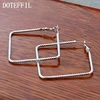 DOTEFFIL-boucles d'oreilles en argent Sterling 925, bijoux de fiançailles de mariage pour femmes, simples, carrés ► Photo 3/4