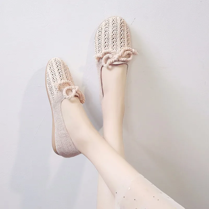 

Flats Shoes Women Spring Autumn Flat Casual Shoes Loafers Comfortable Bow Ladies Espadrille Slip On Shoes Zapatillas Female