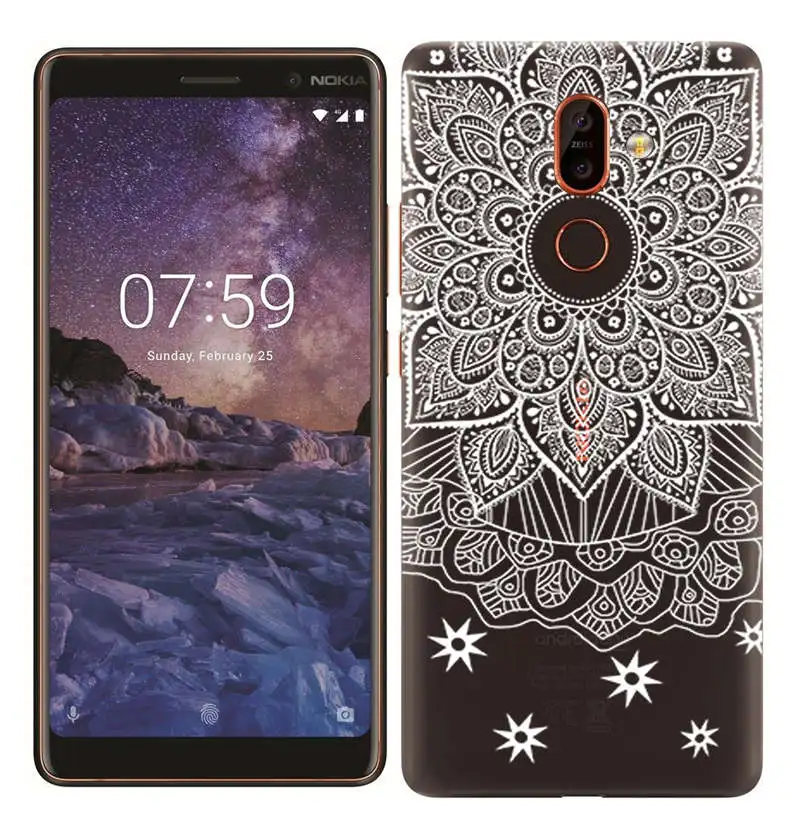 Silicone Case for Nokia 7 Plus 2.1 3.1 5.1 6.1 Soft TPU Painted Fundas for Nokia 3 5 6 7 8 Transparent Cover for Nokia X6 Shell  (7)