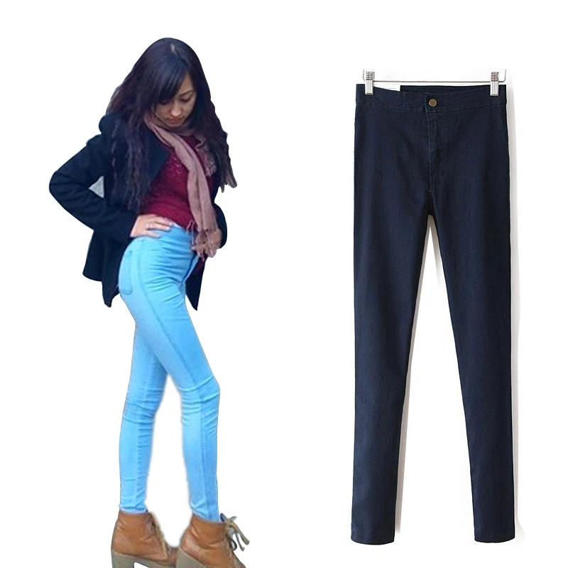 Jeans For Women Elastic Stretch Jeans Woman Skinny Black Jeans With High Waist Push Up Women Jeans Femme Slim Pants Trousers