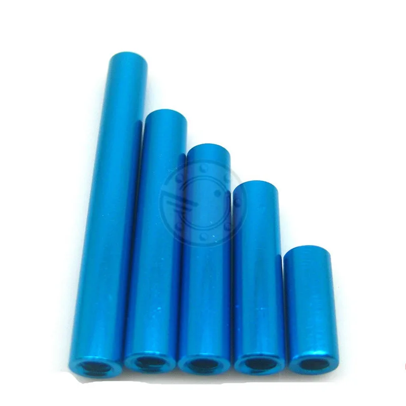 Синий 10 шт. M3 x 6 мм 8 мм 10 мм 12 мм 15 мм 18 мм 20 мм M3 od = 5 мм алюминиевый сплав противостояние/распорная шпилька застежка алюминиевая колонна