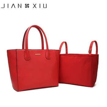

JIANXIU Brand Genuine Leather Handbag Luxury Handbags Women Bags Designer Tote 2018 New Travel Composite Bag Large Size Storage
