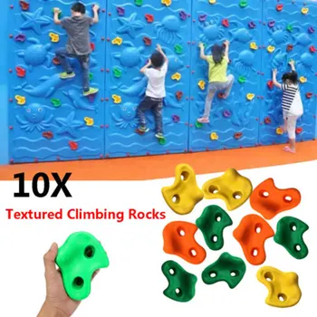 

10pcs Resin Climbing Rock Wall Stones Climbing Frame Mixed Color Rock Climbing Wall Stones Assorted Color for Kids