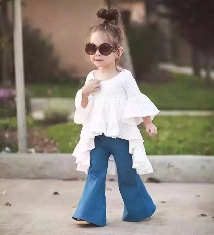 

2019 new spring kids dresses for girls flounced dress fashion korean children clothing toddler clothes