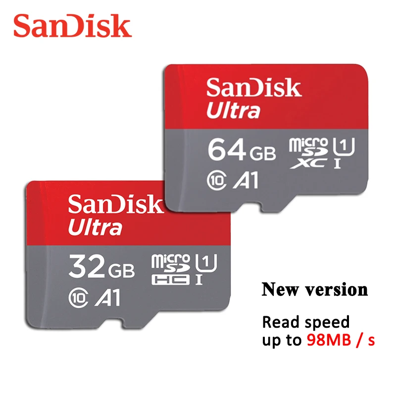 100% Оригинал SanDisk 64 GB class10 карты памяти 100 МБ/с. ультра микро sd карты 32 Гб карты памяти 98 МБ/с. TF/micro sd карты