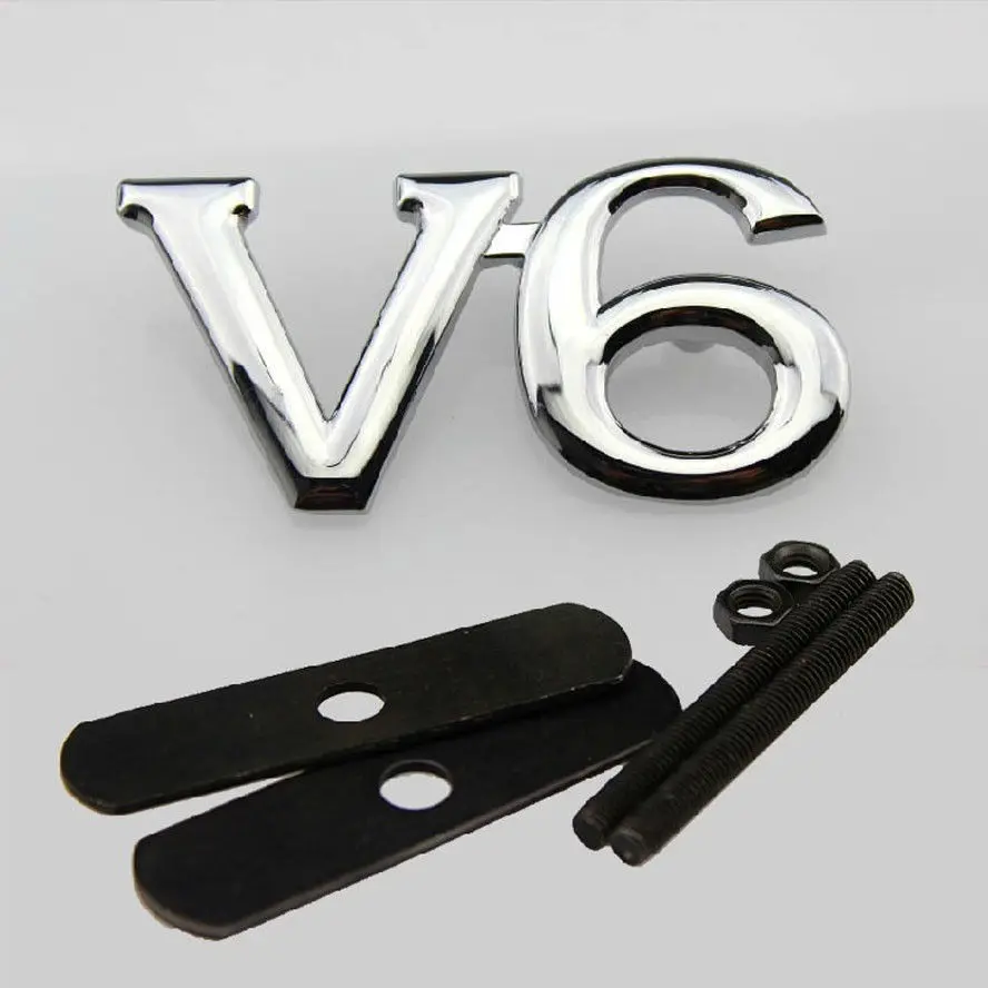 

Auto Car Motor Truck Plated Metal V6 Front Grill Grille Badge Decal Emblem for VW Golf Jetta 1998-2005