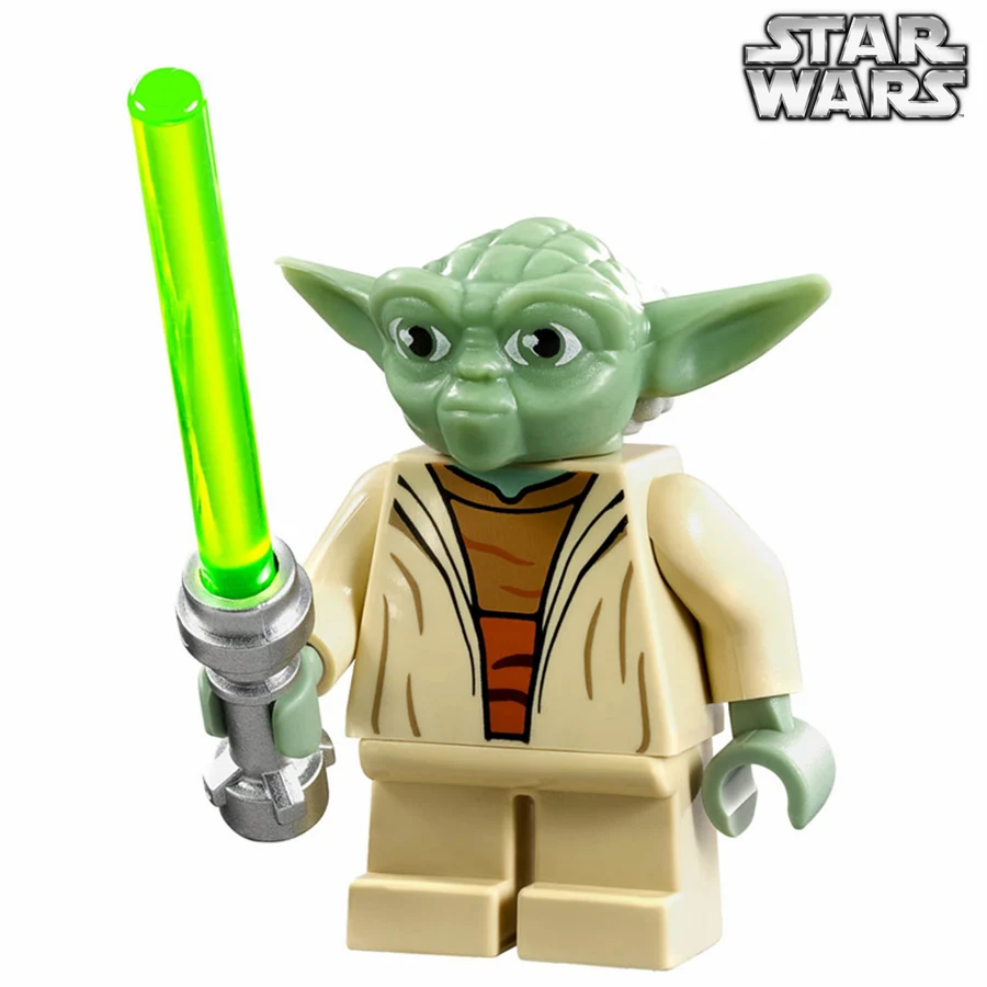Goedkoop Enkele Verkoop STER OORLOG Rogue Een Jedi Master Yuda Yoda met Lightsaber Darth vader Model minifig Bouwstenen Kinderen Speelgoed geschenken