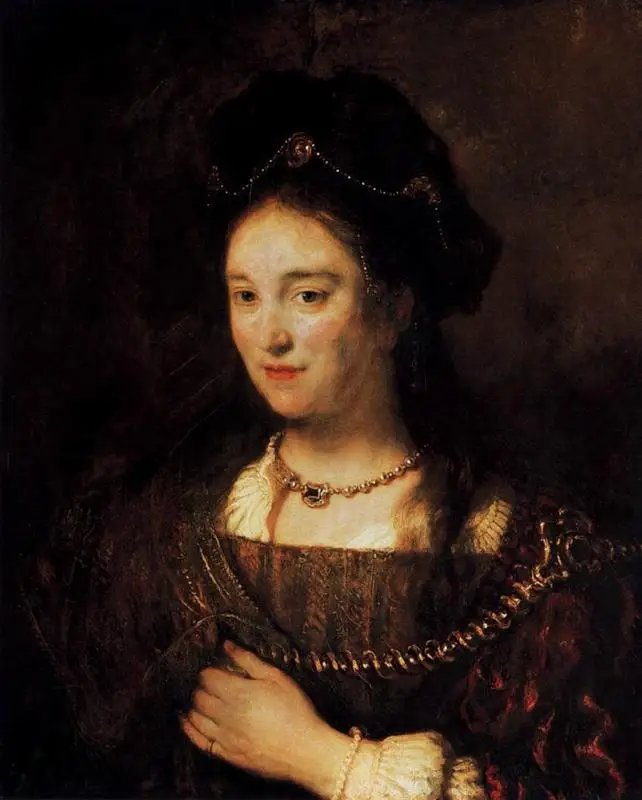 100% картина маслом ручной работы на льняном холсте saskia the artist s Woman от Rembrandt Van Rijn