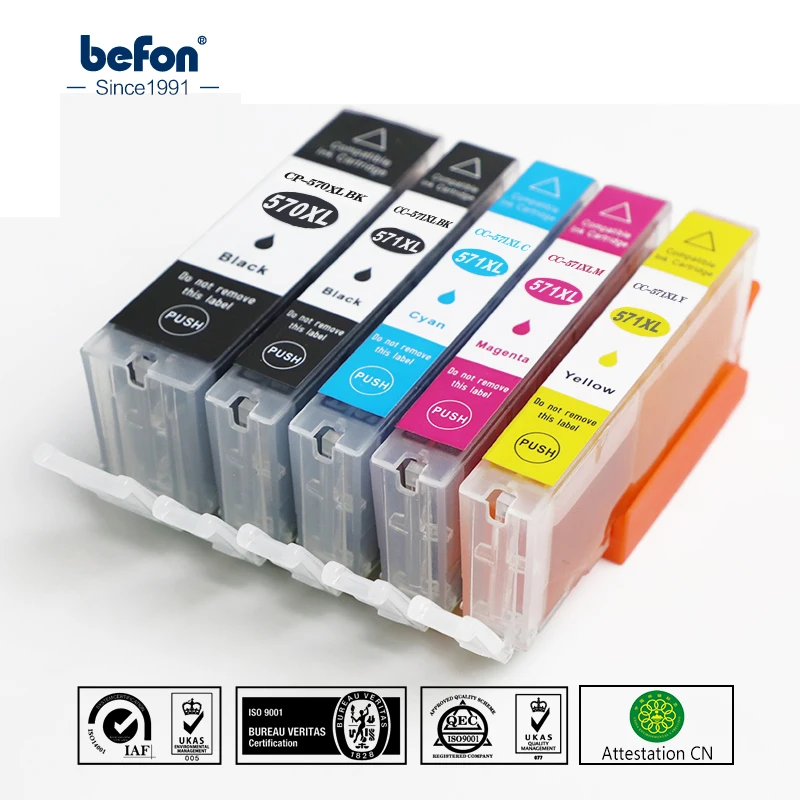befon 570 571 PGI-570 CLI-571 Compatible ink Cartridge Replacement for Canon PIXMX MG5750 MG5751 MG5752 MG6850 MG6851 MG6852 | Компьютеры