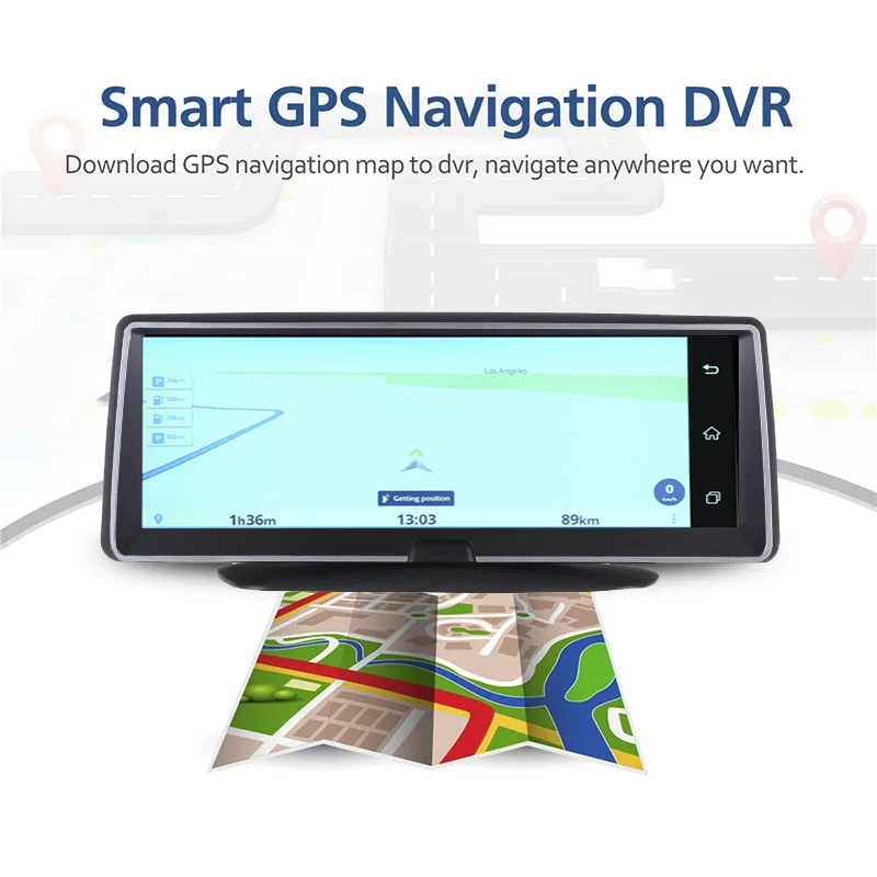HGDO IPS 8 &quot3G/4G Wifi Автомобильный видеорегистратор камера Android 5 0 GPS навигация видео