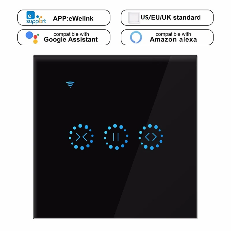 Умный дом, WiFi, электрические сенсорные жалюзи, занавес, переключатель Ewelink, приложение, голосовое управление, Alexa Echo, для механического ограничения, жалюзи, мотор