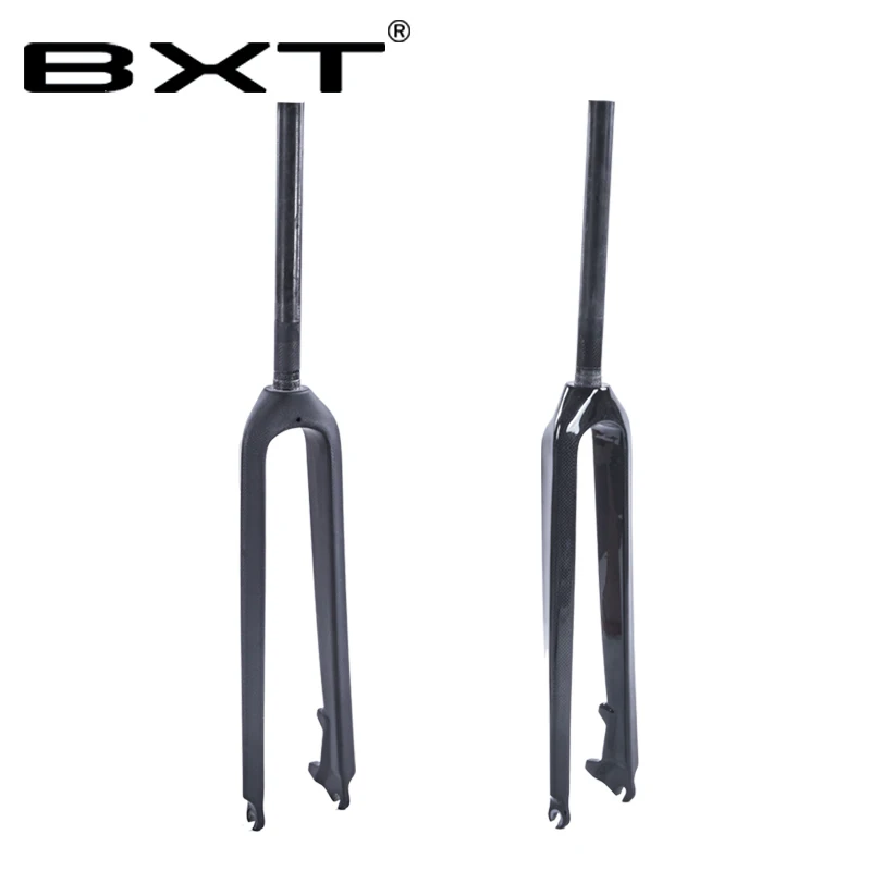 buy Free shipping BXT NEW no logo 3K full carbon fiber carbon fiber 29er hard mountain bike fork carbon mtb bike fork