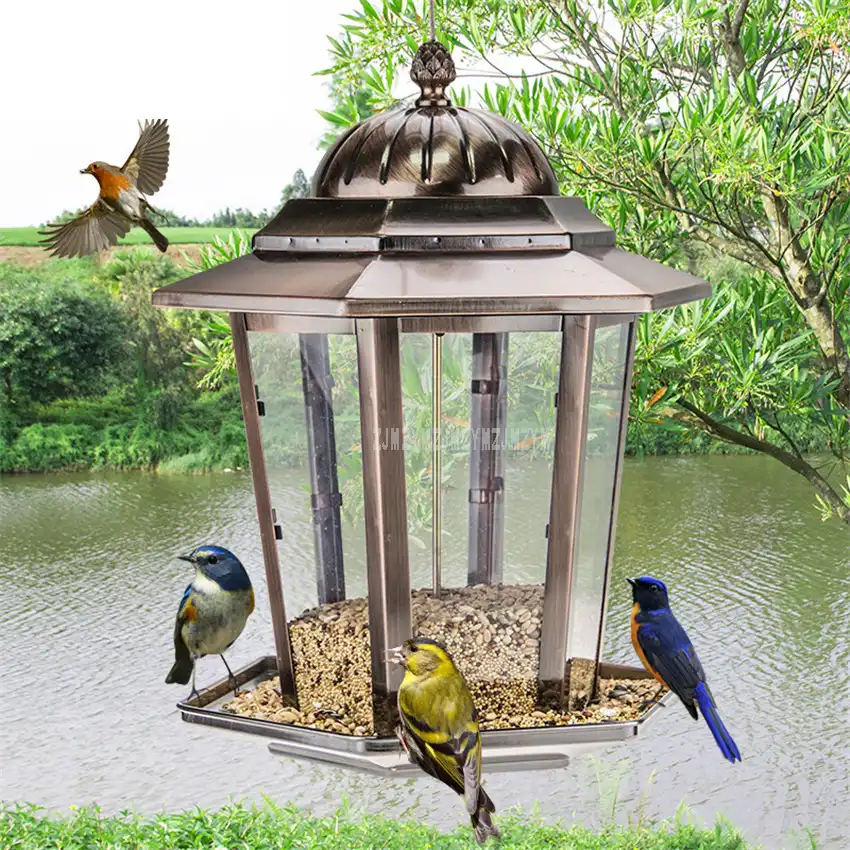 European Style Luxury Decorative Wild Bird Feeder Outdoor Bird