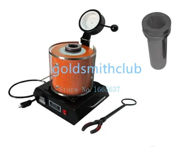 

2012 New 2kg Portable melting furnace with graphite crucible and crucible tong,gold and silver melting furnace for jewelry