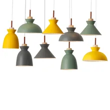 Nordic Creative Fashion Solid Wood Pendant Light Retro Simple Multicolor Iron E27 Pendant lamp For Restaurant Bar Coffee Shop nordic vintage pastoral bird glass lamp wroungh iron pendant light for restaurant inner coffee bar decorative fixture
