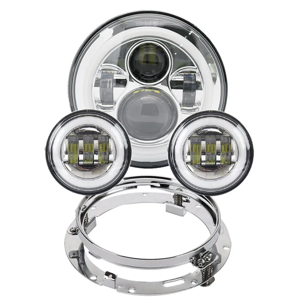 Goede Motorfiets 7 Inch Moto Led Koplamp Voor Harley Bike Met 4 1 2 \