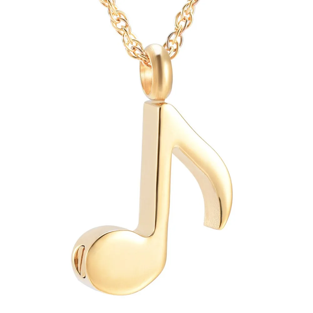 

Cremation Pendant Jewelry Keepsake Ashes Musical Note Memorial Urn Neckalce Women Stainless Steel Keepsake Funeral Urns Jewelry