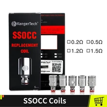 Kangertech SSOCC катушки подходят Kanger Toptank Subtank Topbox mini Subox mini c Vape танки Sub Ом 0,5 Ом 1,5 Ом катушки 5 шт./лот