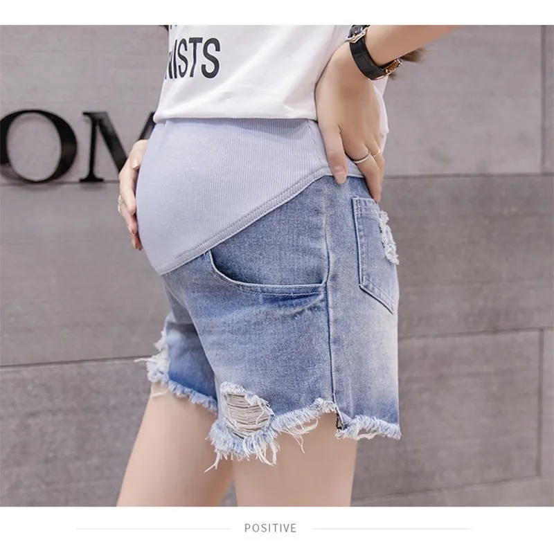 Premama летние женские джинсовые шорты для беременных короткие брюки для беременных дропшиппинг шорты для беременных шорты с дырками