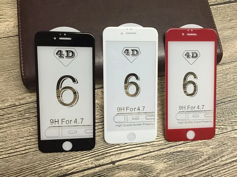 iphone 6 4D 3D tempered glass screen protector