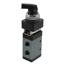 MSV-98322LB 1/" PT 13 мм резьба 2 положения 3 способ черный поворотный переключатель ручка воздушный механический клапан