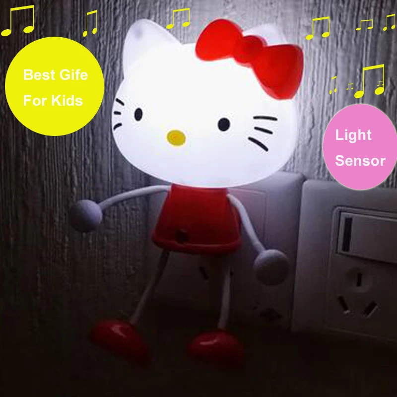 Led Night Lights Children Kids Light Control US Plug Bedroom