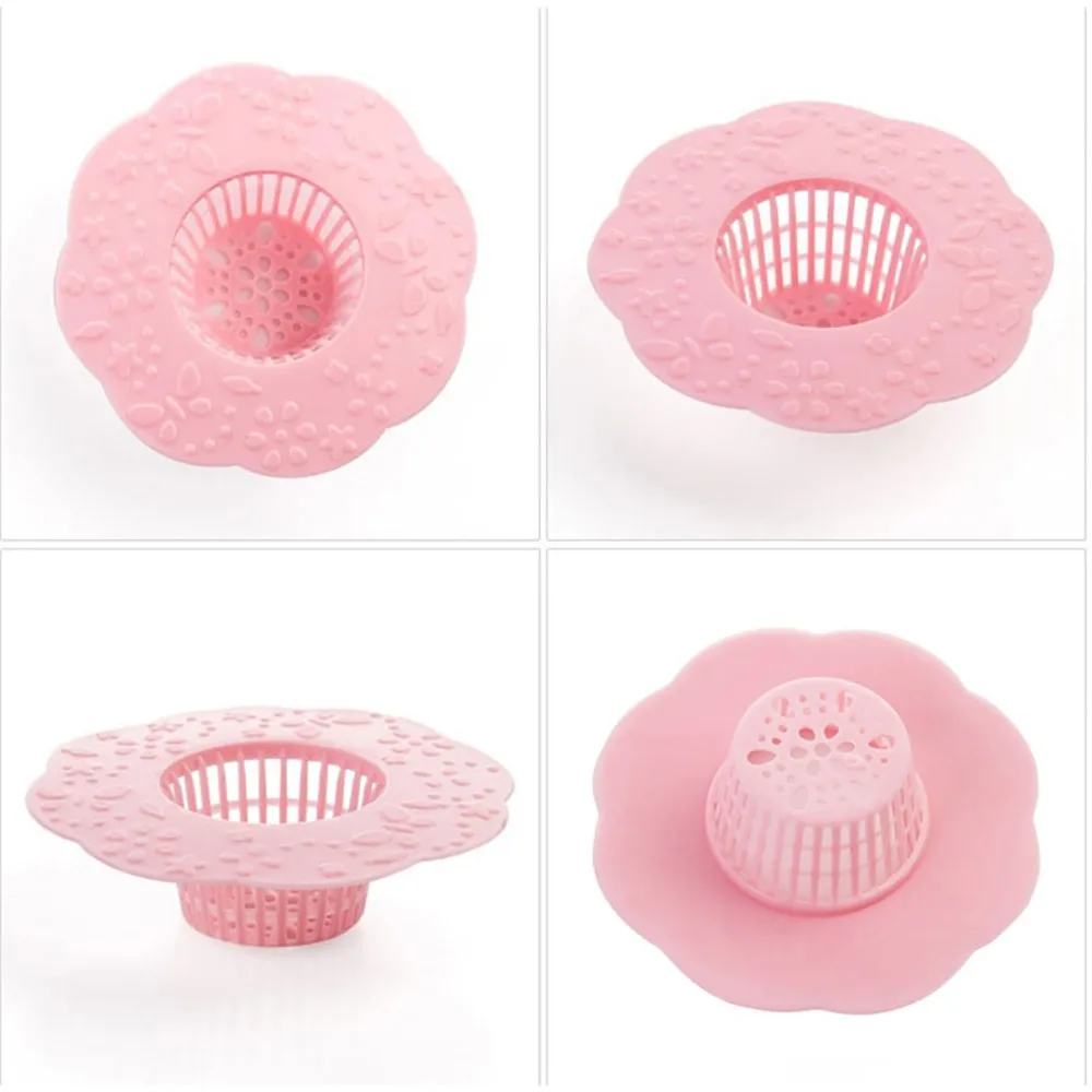 2Pcs Kitchen Bathroom Anti Clogging Drain Sink Sewer Debris Filter Net network Squid silicone anti-clogging filter Kitchen F80