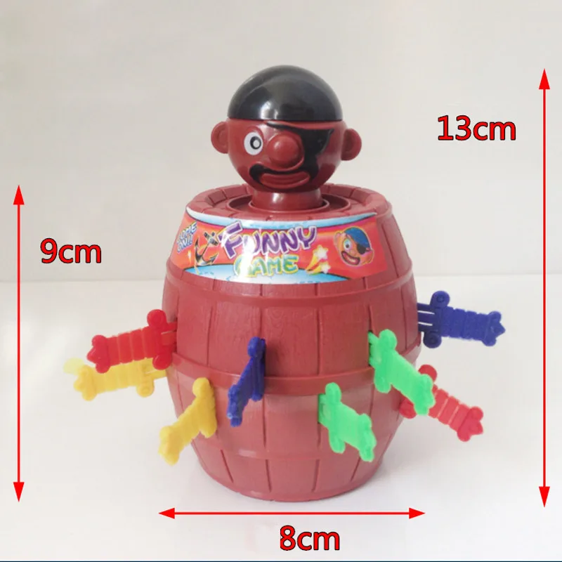 

Mini Lucky Pirate Bucket with 12 swords Joke gadgets party Travel game for kids Children adult Family Halloween toy game