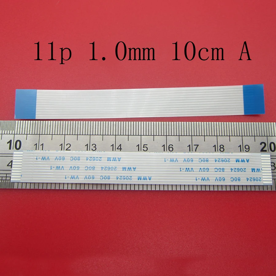 

2-10PCS 11 pin pitch 1.0mm length 100mm A type The same direction/ FPC FFC flexible flat cable line AWM 20624 80C 60V