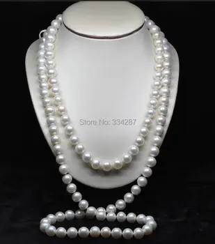 

Natural AAA GRADE 7-8MM WHITE PEARL NECKLACE 76" Long