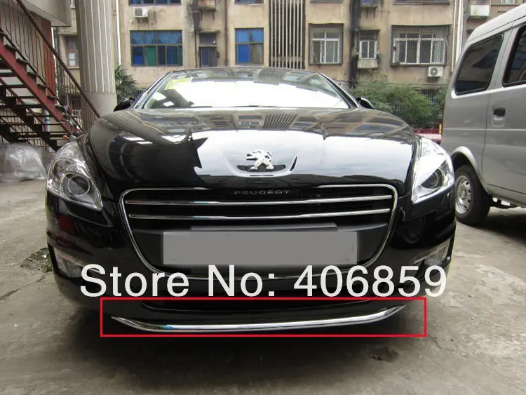 ABS Chrome Front Grille Around Trim Racing Grills Trim For 2011 2012 Peugeot 508