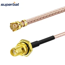 Superbat SMA Jack гнездо гайка переборка уплотнительное кольцо к IPX U. FL разъем RF Pigtail RG178 кабель 15 см для Wlan Mini