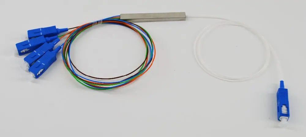 

Бесплатная доставка 10 шт./лот 0,9 мм стальная трубка 1x4 Mini Blockless 1*4 SC/UPC 4-сторонний волоконно-оптический ПЛК сплиттер