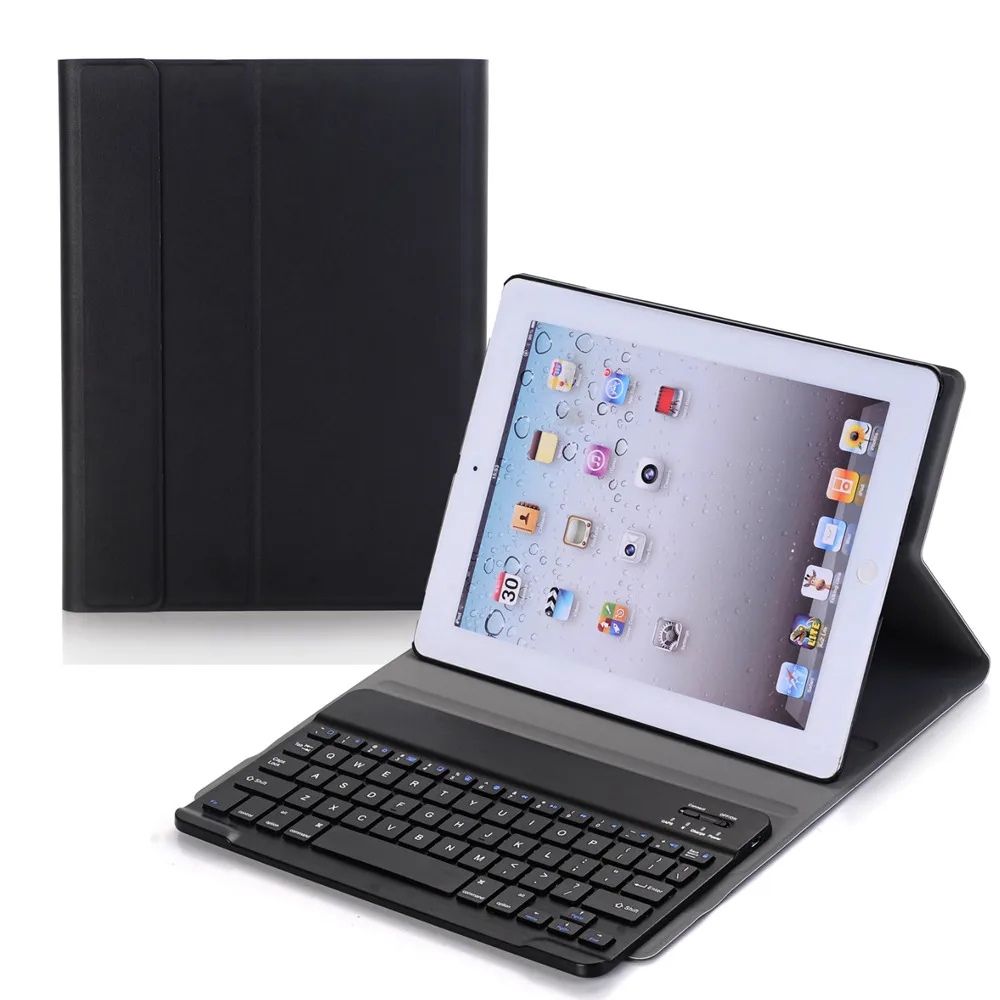 Для iPad 2/3/4 чехол с клавиатурой ультра тонкий смарт книжка подставкой из