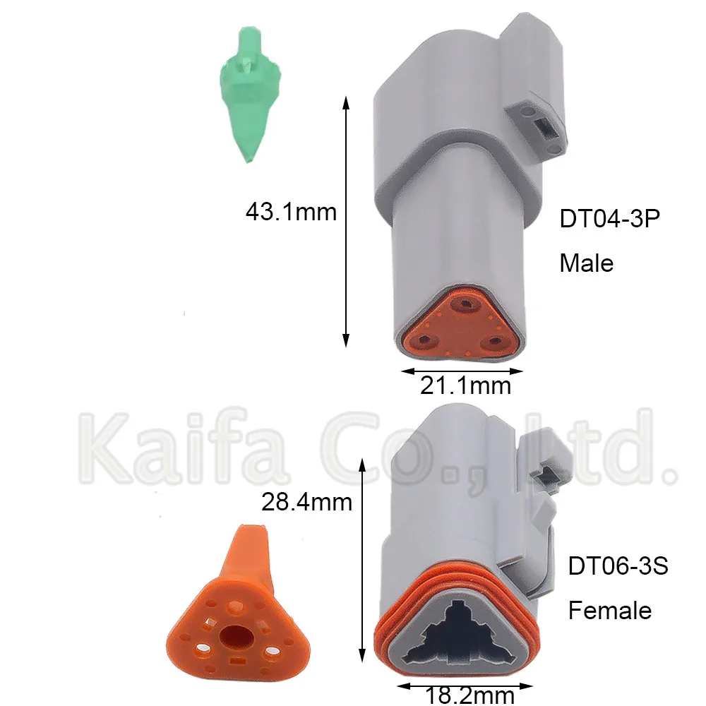 1 компл. Deutsch DT разъем DT06-2S/DT04-2P 2P 3P 4P 6P 8P водонепроницаемый Электрический разъем для автомобиля двигатель грузовик с шпильками 22-16AWG