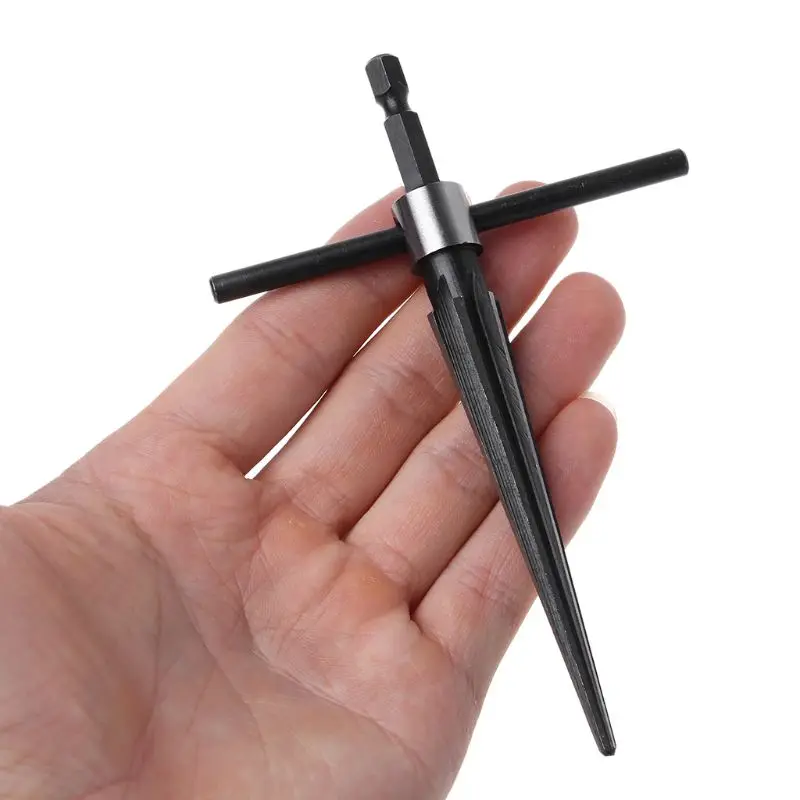 3-13mm Bridge Pin Hole Hand Held Reamer T Handle Tapered 6 Fluted Chamfer Bit Reaming Woodworker Core Drill Cutting Tool hand reamer,hss reamer,steel reamer tools,cobalt reamer,carbide reamer,tube reamer