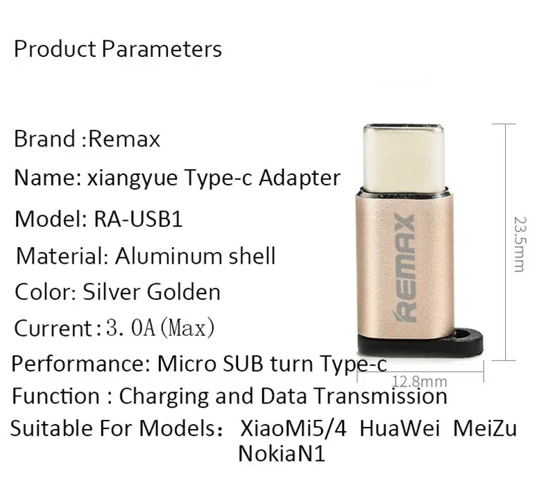 Remax USB 3 1 Type C разъем для Micro 2 0 5Pin Женский адаптер передачи данных конвертер Nokia N1 Nexus